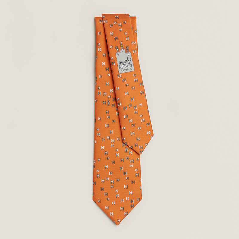 H Lapin tie - Orange | Hermès Denmark